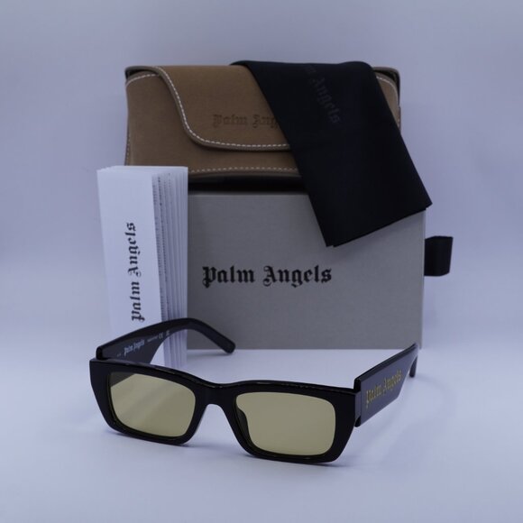 Palm Angels PERI002 PALM 1018 Rectangle Sunglasses - Black/Yellow - Picture 5 of 10